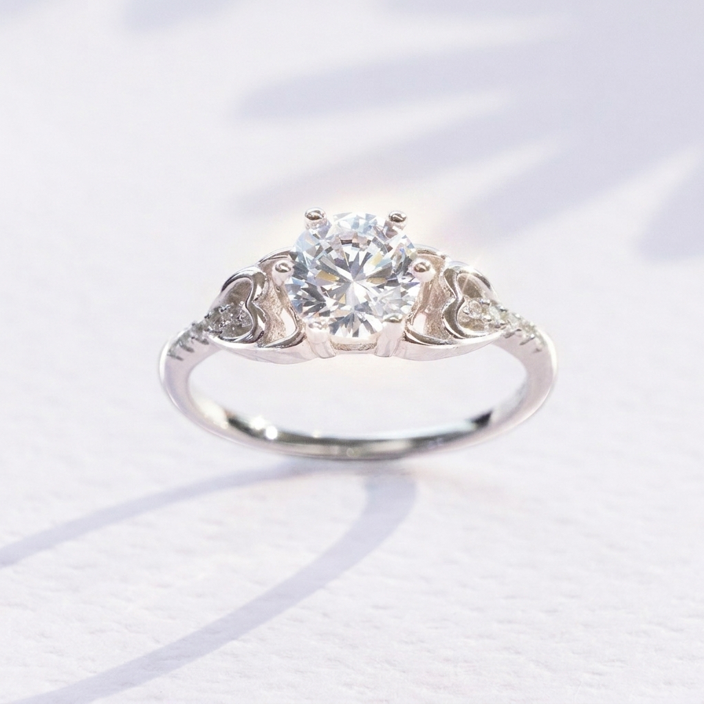 Diamondlite Round Heart Accent Ring in 925 Silver - Image 3