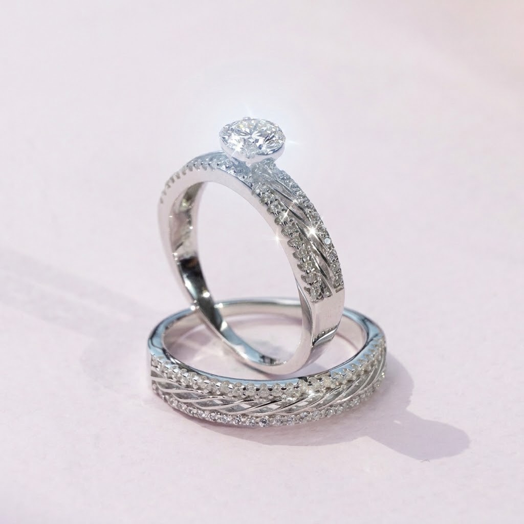 Diamondlite Bridal Ring Set in 925 Silver - Image 3