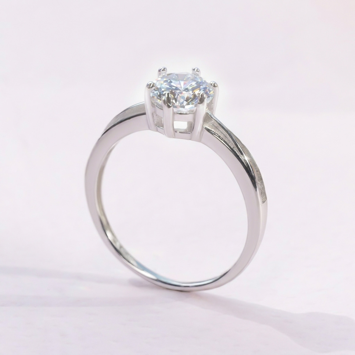 Diamondlite Round Channel Accent Ring in 925 Silver - Image 3