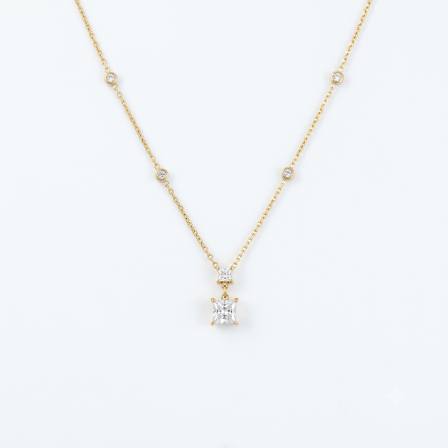 316L Stainless Steel Diamondlite Drop Necklace