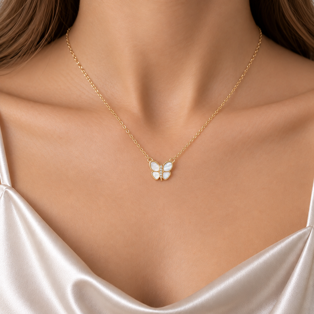 316L Stainless Steel Diamondlite Butterfly Necklace - Image 2