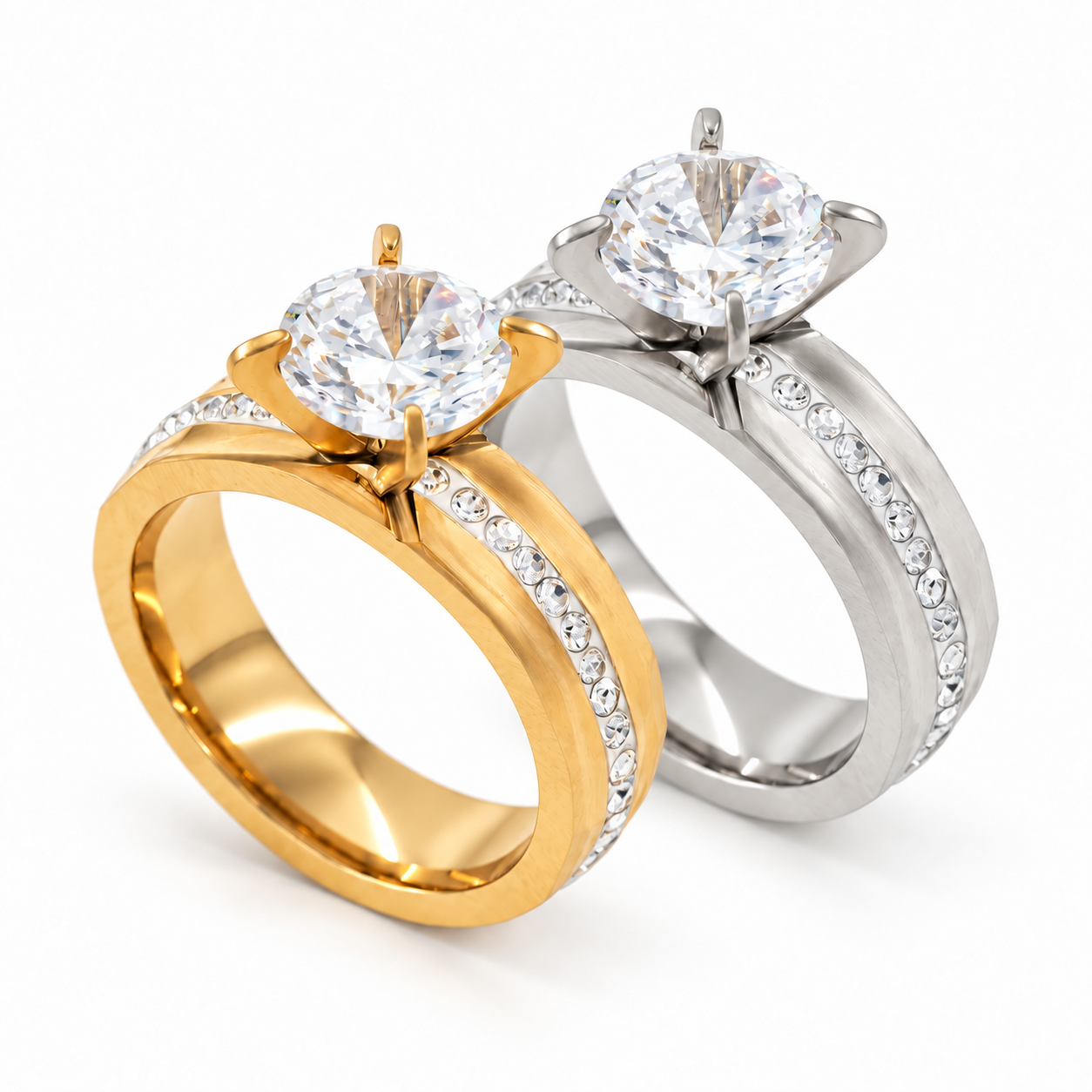 316L Stainless Steel Diamondlite Solitaire Ring