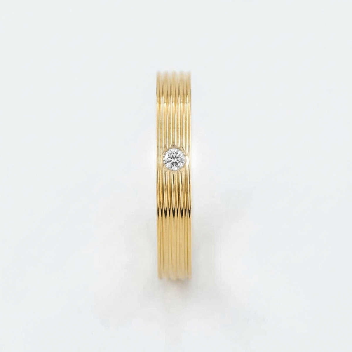 Single Stone Grooved Diamondlite Band Ring - Image 2