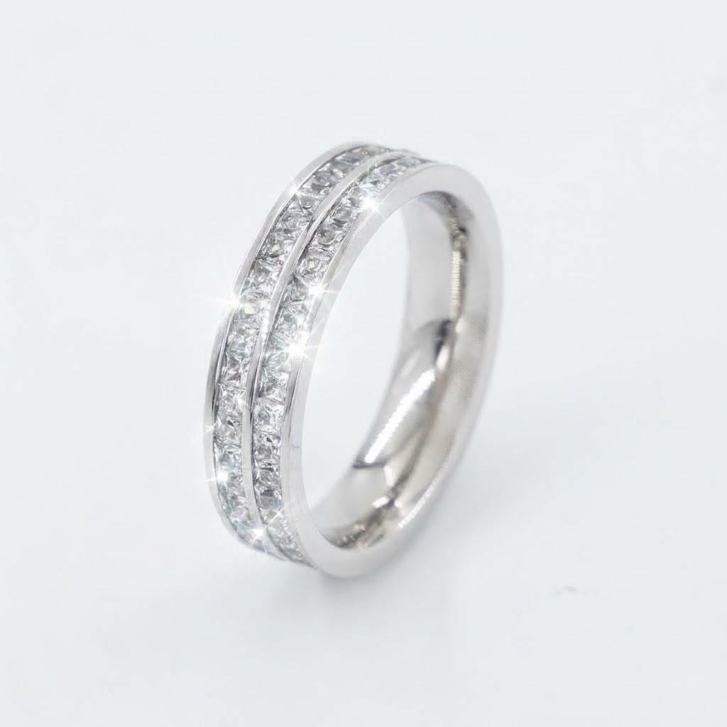 Double Row Channel Diamondlite Band Ring - Image 2