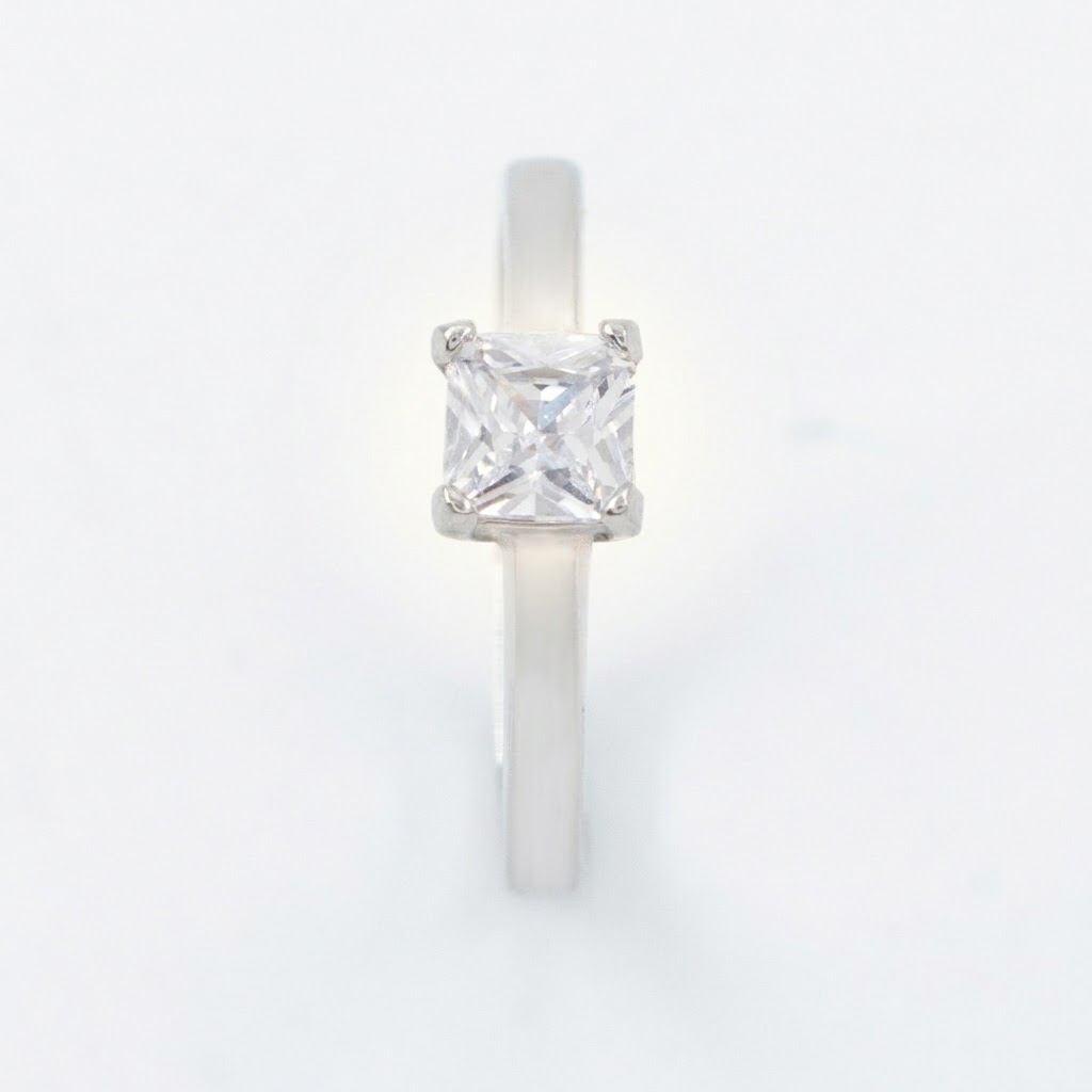 Princess-Cut Solitaire Diamondlite 316L Stainless Steel Ring - Image 3