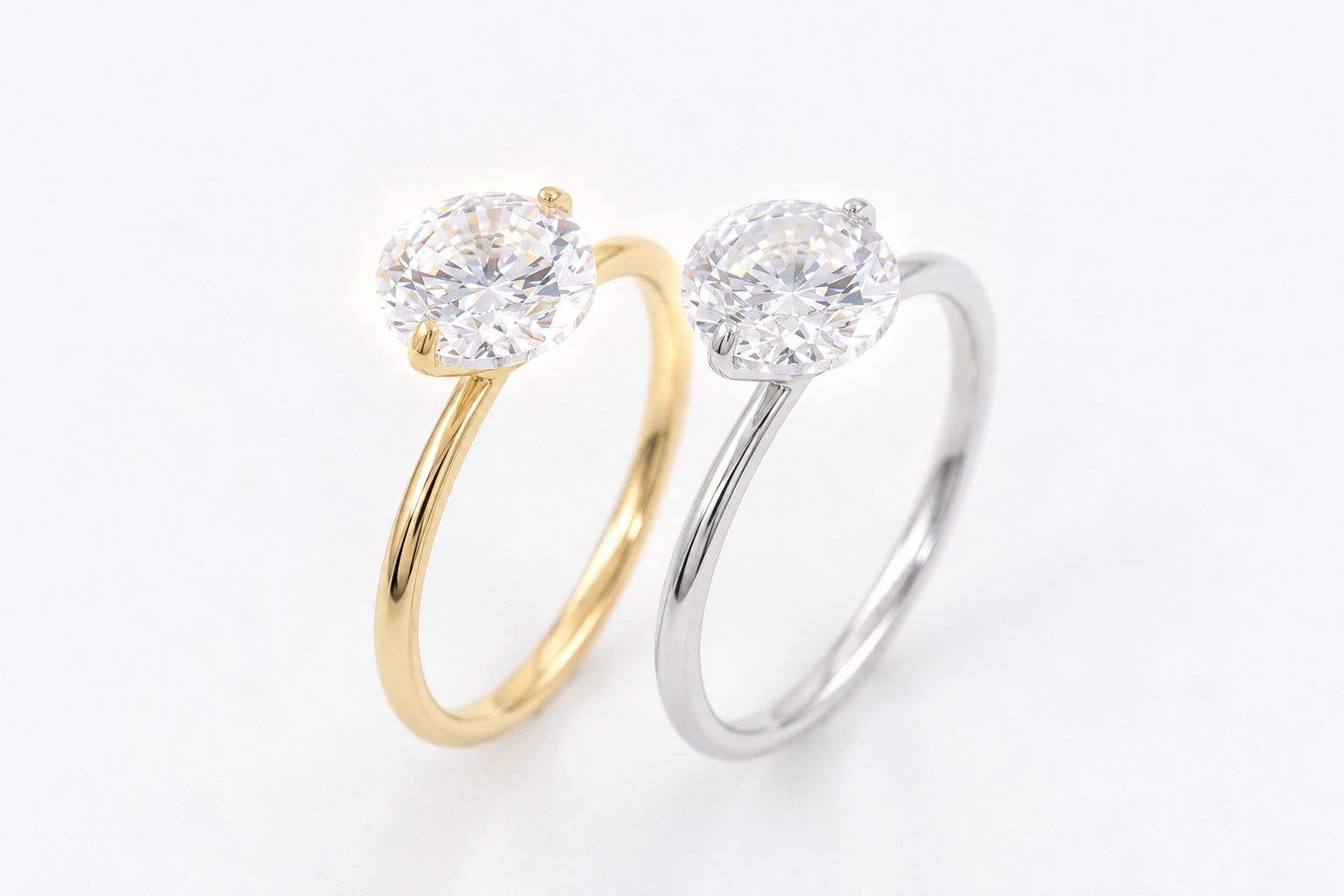Round Solitaire Diamondlite 316L Stainless Steel Ring